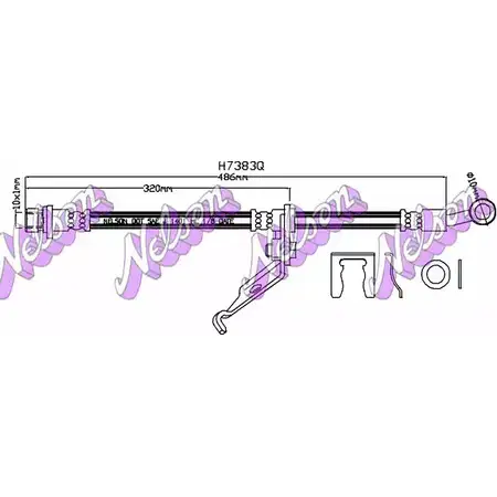 Тормозной шланг BROVEX-NELSON SZGA7HH 3973588 H7383Q 9NC LWTN