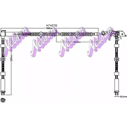 Тормозной шланг BROVEX-NELSON J6HGU 4Z H7427Q YA2UY 3973656 изображение 0