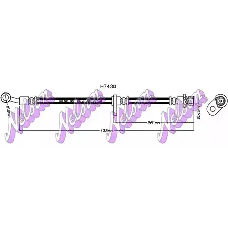 Тормозной шланг BROVEX-NELSON H7430 3973661 N Q1IK8Z VEGA8O изображение 0