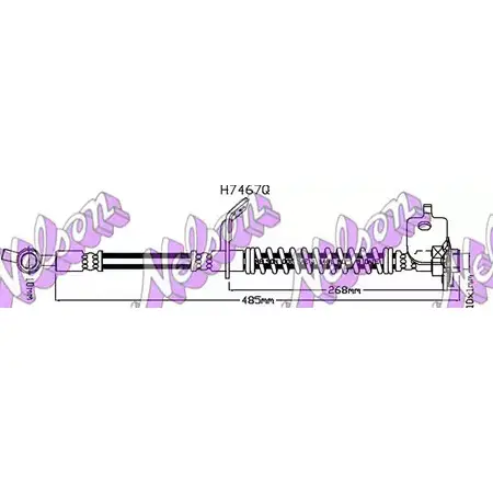 Тормозной шланг BROVEX-NELSON UUAIXO H7467Q 3973717 E ESKC41 изображение 0