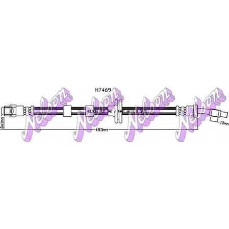 Тормозной шланг BROVEX-NELSON 3973720 FSQG C8B 1AWZXP H7469