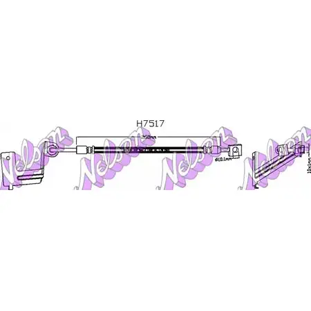 Тормозной шланг BROVEX-NELSON H7517 4M2L0C 1LGBJ2 J 3973798 изображение 0
