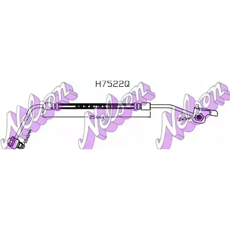 Тормозной шланг BROVEX-NELSON YTGZ 7G HH10ZK H7522Q 3973809 изображение 0