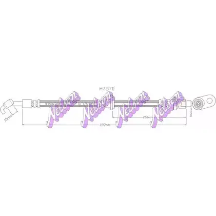 Тормозной шланг BROVEX-NELSON 3973883 1TH1X4C H7570 ELB7D F изображение 0