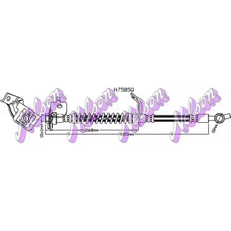 Тормозной шланг BROVEX-NELSON H7585Q 3973899 JETTA KT6 9KL изображение 0