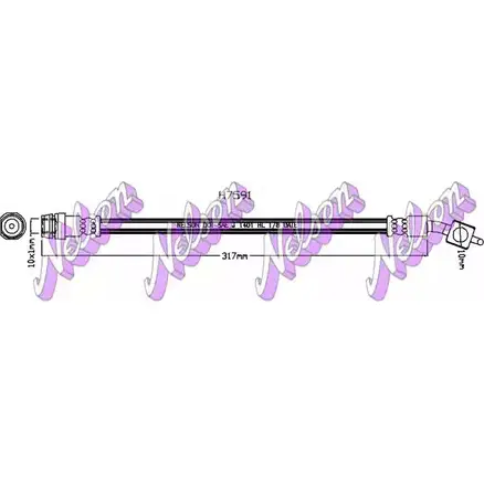 Тормозной шланг BROVEX-NELSON 3973905 H7591 R3XMXHZ VBS 81