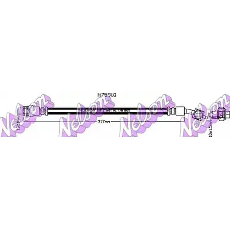 Тормозной шланг BROVEX-NELSON PJYDC QA 3973906 H7591Q Q0BJG изображение 0