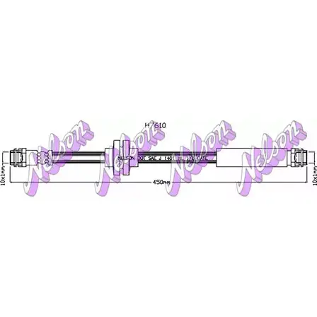 Тормозной шланг BROVEX-NELSON 3973920 G37 ZVU H7610 QFE0Q изображение 0