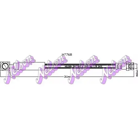 Тормозной шланг BROVEX-NELSON 3974093 H7768 2TX4F PSB N7 изображение 0