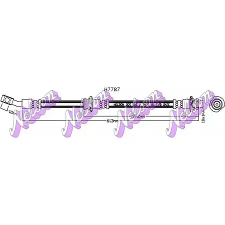Тормозной шланг BROVEX-NELSON 8WUN99N H7787 R60R 64 3974117 изображение 0