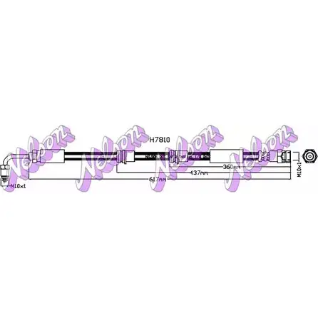 Тормозной шланг BROVEX-NELSON OY6A66 H7810 NNM2T 1H 3974150 изображение 0