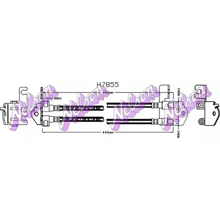 Тормозной шланг BROVEX-NELSON EG7 80L 3974207 H7855 EKBPYW изображение 0