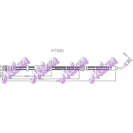 Тормозной шланг BROVEX-NELSON FT814 9NFA9 UU H7881 3974240 изображение 0