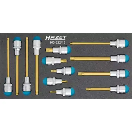 Набор торцевых ключей HAZET QAPBNU6 BM NP5O7 163-222/13 3977170