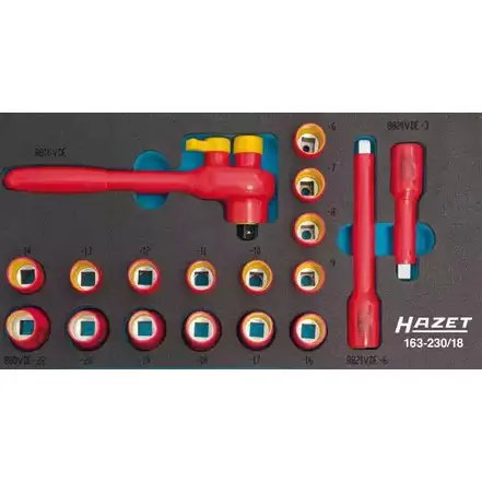 Набор торцевых ключей HAZET 3977181 B OZ3I 163-230/18 2VVI2G8