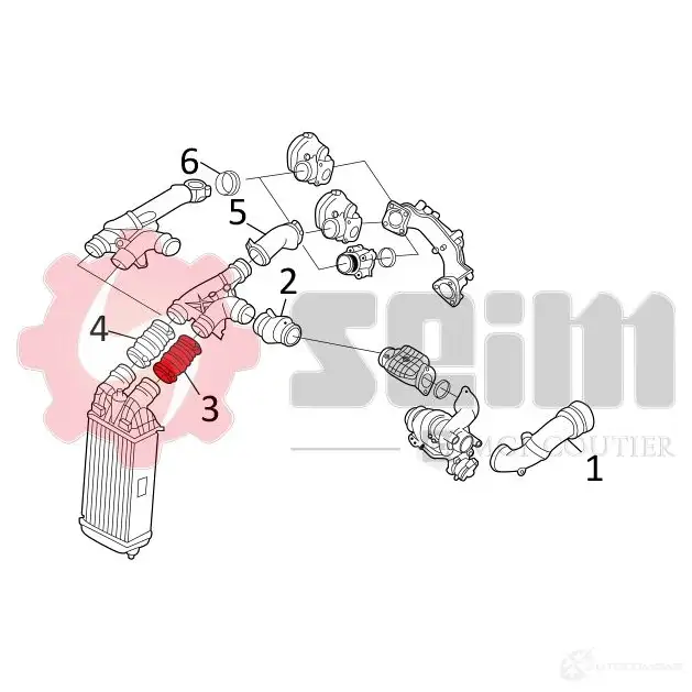 Патрубок интеркулера SEIM 2159707 1 CUQK 981131 3349809811316 изображение 1