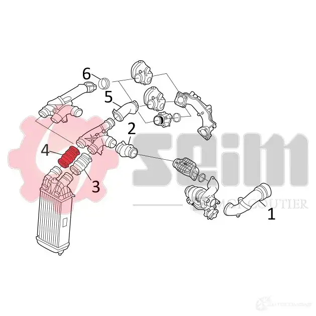 Патрубок интеркулера SEIM 2159707 1 CUQK 981131 3349809811316 изображение 2
