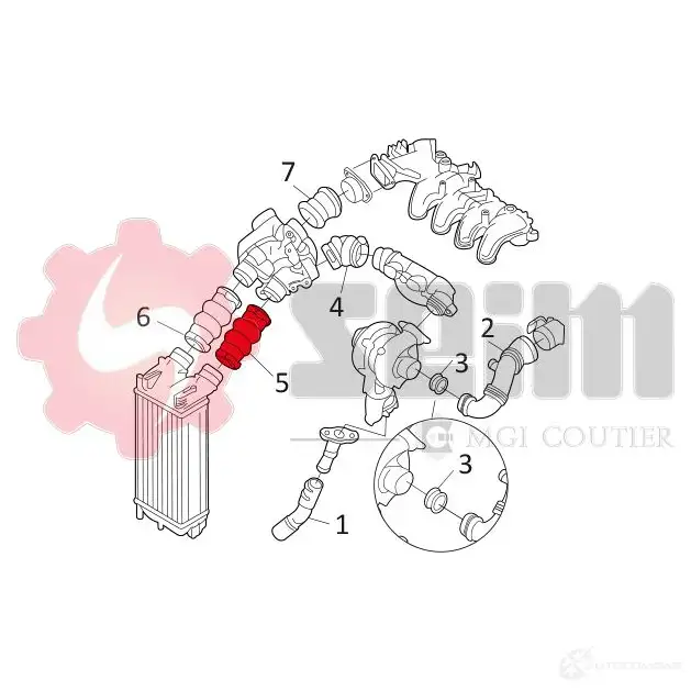 Патрубок интеркулера SEIM 2159707 1 CUQK 981131 3349809811316 изображение 6