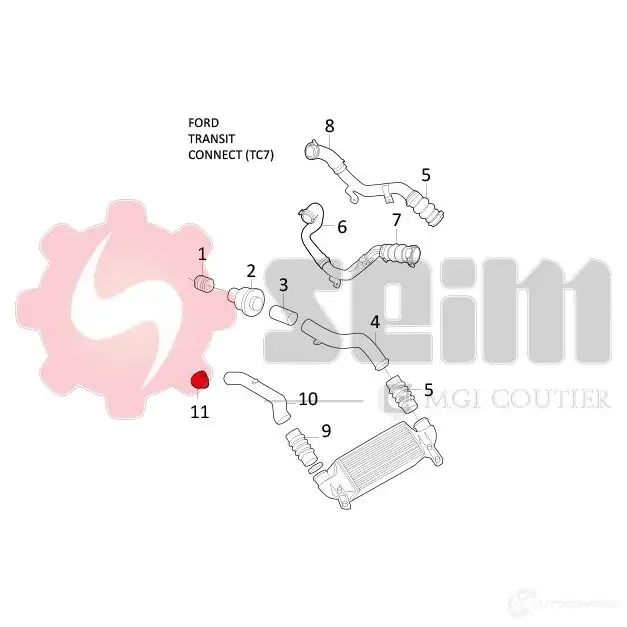 Патрубок интеркулера SEIM 2159857 3349809812917 981291 M5038I O изображение 1