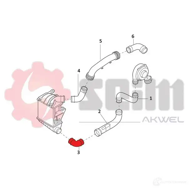 Патрубок интеркулера SEIM 1437800469 981923 B TDAE