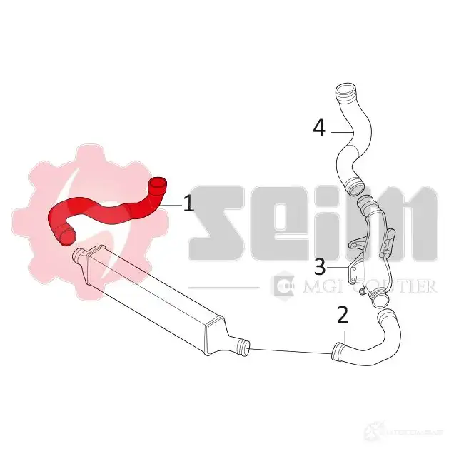 Патрубок интеркулера SEIM 3349809810791 K METL 981079 2159655 изображение 1