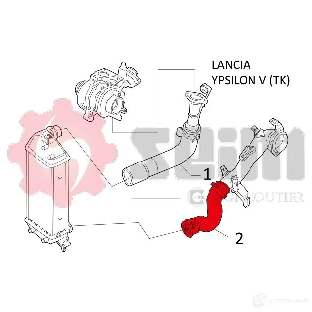 Патрубок интеркулера SEIM 2159863 1XV LG 981329 3349809813297 изображение 1
