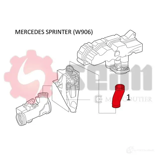 Патрубок интеркулера SEIM 3349809814188 2159932 981418 SS7 RXD изображение 1