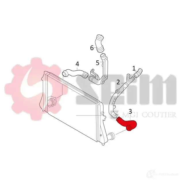 Патрубок интеркулера SEIM 981045 2159622 3349809810456 N6KV7 VZ изображение 2