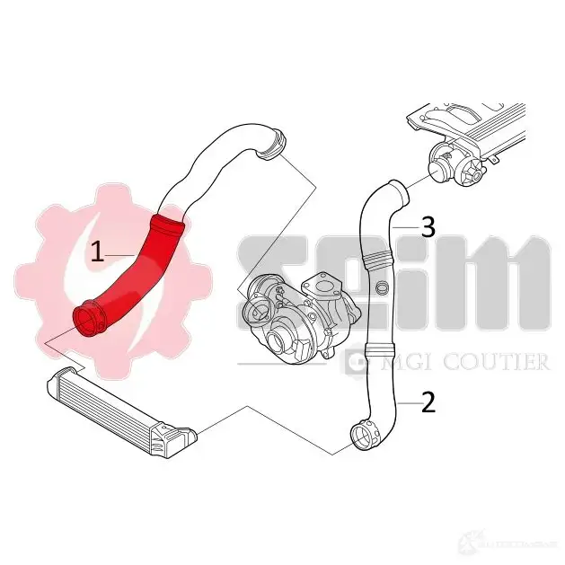 Патрубок интеркулера SEIM 981094 2159670 N6VXP N 3349809810944 изображение 1