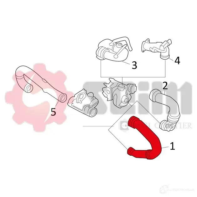 Патрубок интеркулера SEIM 6E PB1X6 2160008 981510 3349809815109 изображение 2