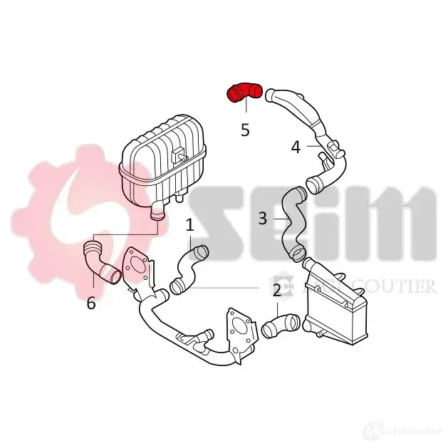 Патрубок интеркулера SEIM W JBFP 3349809810722 981072 2159648 изображение 1