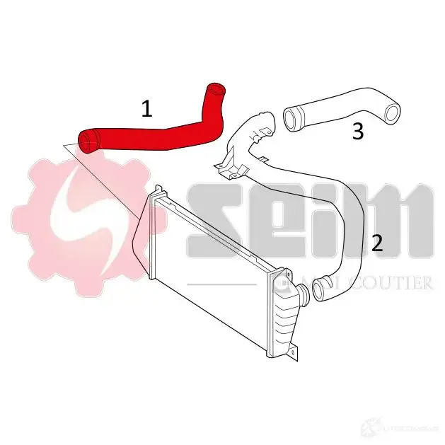 Патрубок интеркулера SEIM 2159921 3349809814072 SD4 ISE8 981407 изображение 1