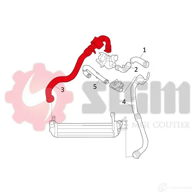 Патрубок интеркулера SEIM 3349809815666 9QH W6 981566 2160021 изображение 1