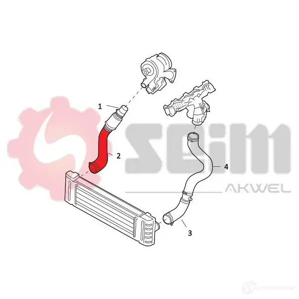 Патрубок интеркулера SEIM 1437800787 HBCOF FY 981812 изображение 0