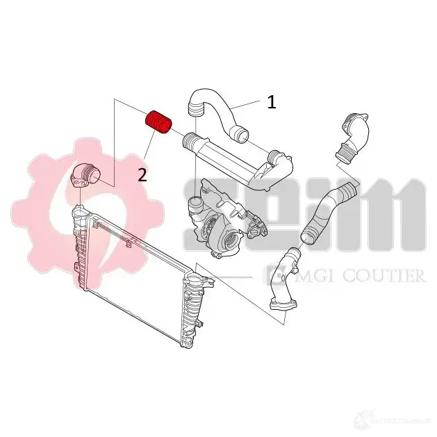 Патрубок интеркулера SEIM 981466 VWKY YIS 2159964 3349809814669 изображение 3