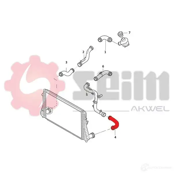 Патрубок интеркулера SEIM 1437906838 J 9M3SL9 982141 изображение 1