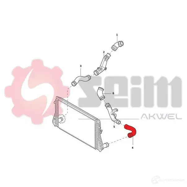 Патрубок интеркулера SEIM 1437906838 J 9M3SL9 982141 изображение 3