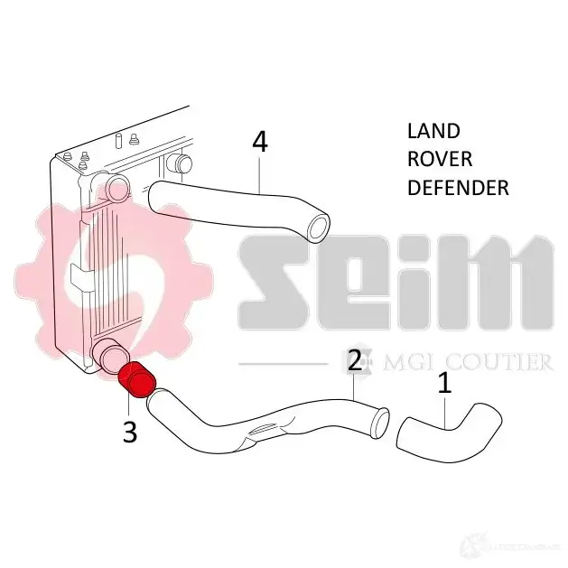 Патрубок интеркулера SEIM 981333 J VFG4A 2159866 3349809813334 изображение 1