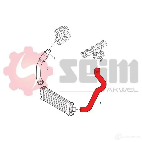 Патрубок интеркулера SEIM 982024 2171Q JX 1437800866 изображение 0