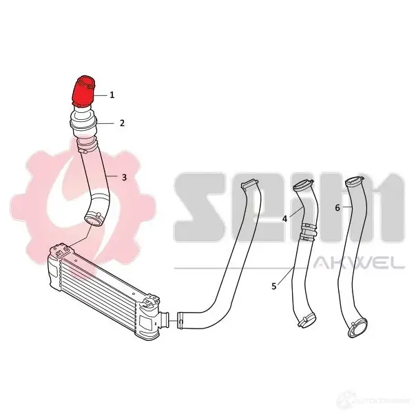 Патрубок интеркулера SEIM 981807 T FUBOF 1437800858 изображение 1