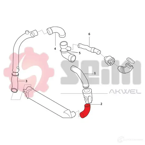 Патрубок интеркулера SEIM 982111 1437906680 QF3H V изображение 1