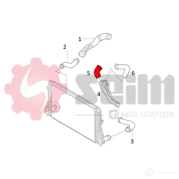 Патрубок интеркулера SEIM 2159620 981043 6N2 RSUH 3349809810432 изображение 3