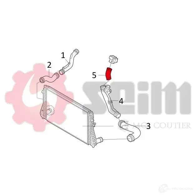 Патрубок интеркулера SEIM 2159620 981043 6N2 RSUH 3349809810432 изображение 4
