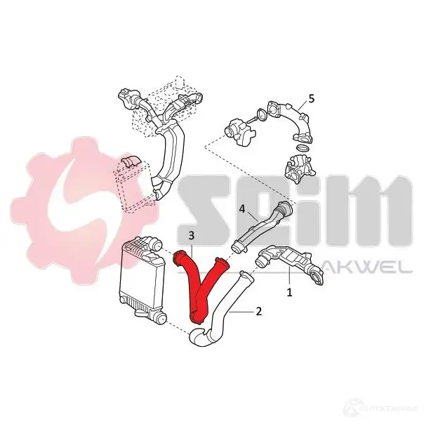 Патрубок интеркулера SEIM 9DC8ZQ D 1438579481 982068 изображение 1
