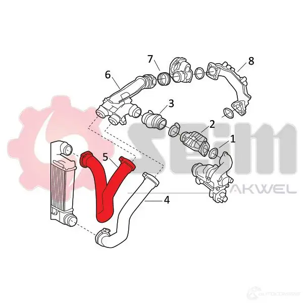 Патрубок интеркулера SEIM 9DC8ZQ D 1438579481 982068 изображение 4