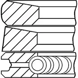 Поршневые кольца, комплект WILMINK GROUP WG1096341 QSQP1 4041393 XNN 2J изображение 0