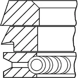 Поршневые кольца, комплект WILMINK GROUP KQGH6 WG1096616 4041654 G1EPP7 Y