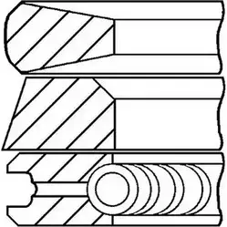 Поршневые кольца, комплект WILMINK GROUP NO5Q7 DF KHS WG1187846 4080007 изображение 0
