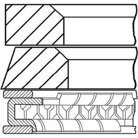 Поршневые кольца, комплект WILMINK GROUP WG1187874 NRQP6B 4080034 6 35REJ