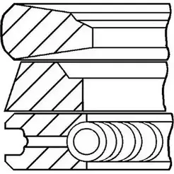 Поршневые кольца, комплект WILMINK GROUP WG1187912 U1NDM NK 6050WS 4080071